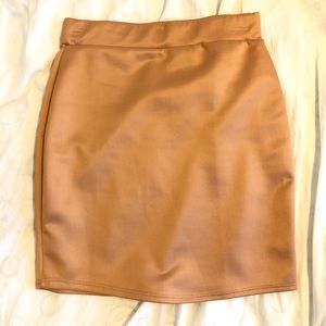 Caramel Pencil Skirt